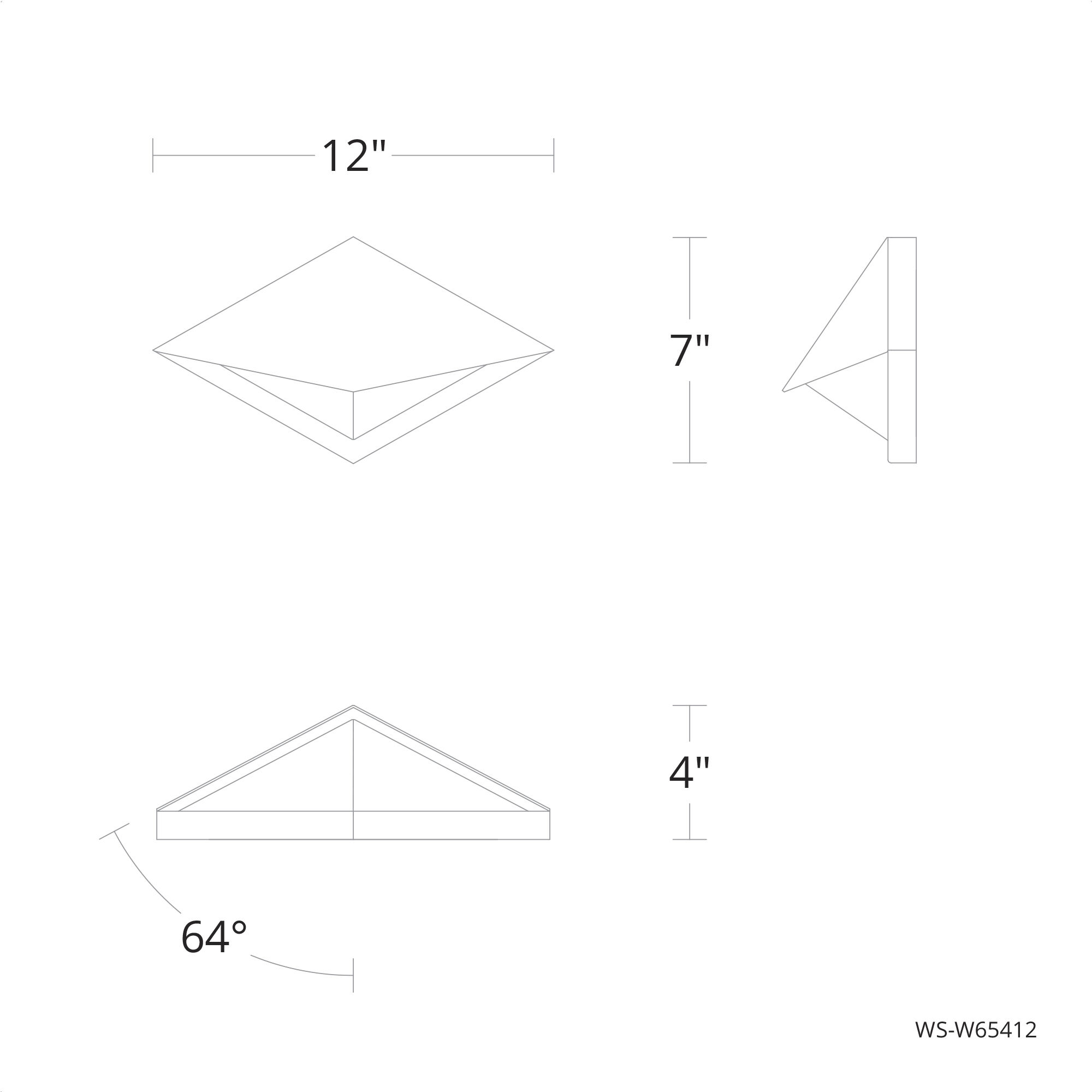 Pique LED 7 inch Black Outdoor Wall Light in 3500K, dweLED