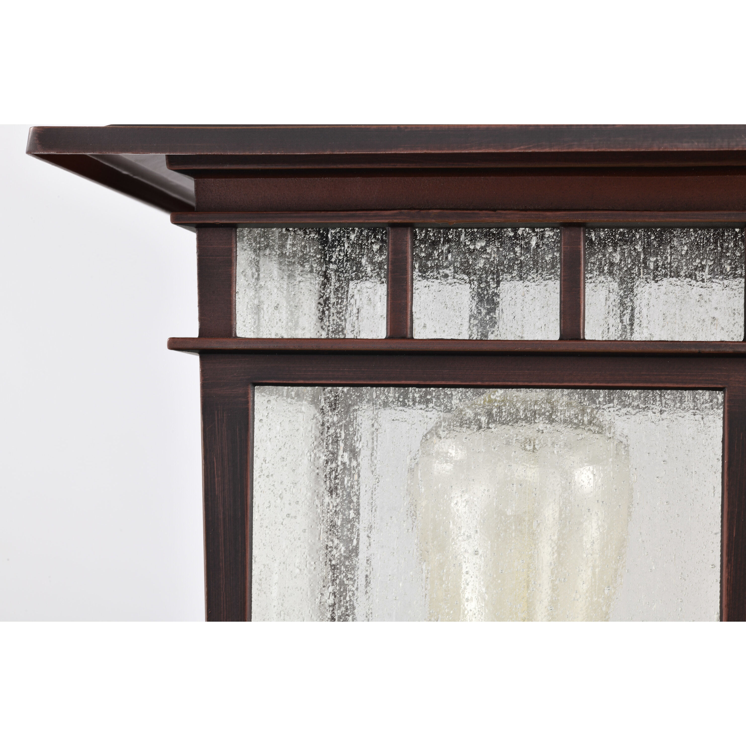 Cove Neck 16 inch Rustic Bronze Post Lantern, Large