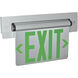 Architectural 1 Light Green Letters and White Housing Exit / Emergency Ceiling Light in Single-Faced, Green / Mirror / White