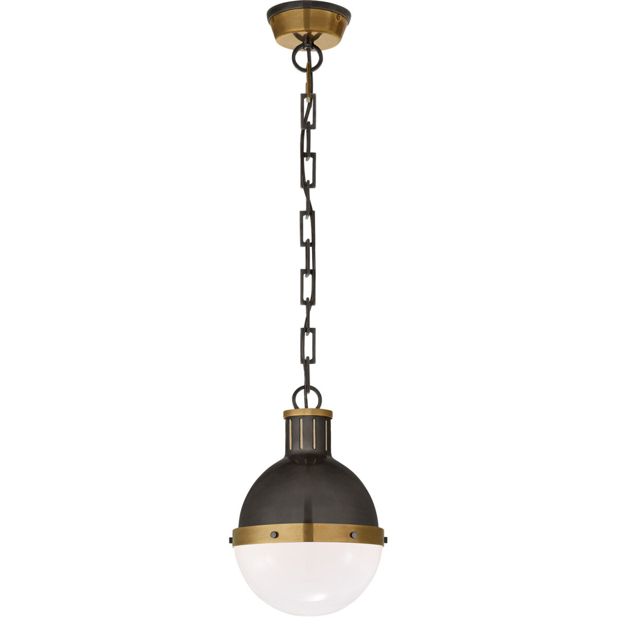 Thomas O'Brien Hicks 1 Light 8.5 inch Bronze with Antique Brass Pendant Ceiling Light in Bronze and Hand-Rubbed Antique Brass, Small