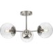 Atwell 3 Light 22 inch Brushed Nickel Semi-Flush Mount Ceiling Light