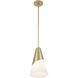 Tori 1 Light 9 inch Vibrant Gold Mini Pendant Ceiling Light