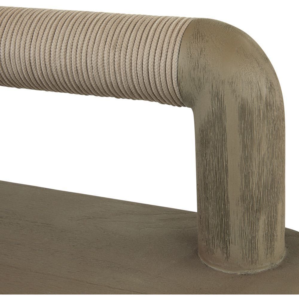 Escape Weathered Teak and Pebble Outdoor Bench