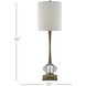 Giovanna 34 inch 100 watt Antique Brass/Clear Table Lamp Portable Light