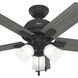 Crystal Peak 44 inch Matte Black with Dark Gray Oak/Greyed Walnut Blades Ceiling Fan