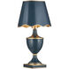 Travelogue 20 inch 3 watt Navy and Gold Table Lamp Portable Light