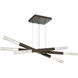 Axis LED Classic Silver Linear Pendant Ceiling Light in 3000K LED