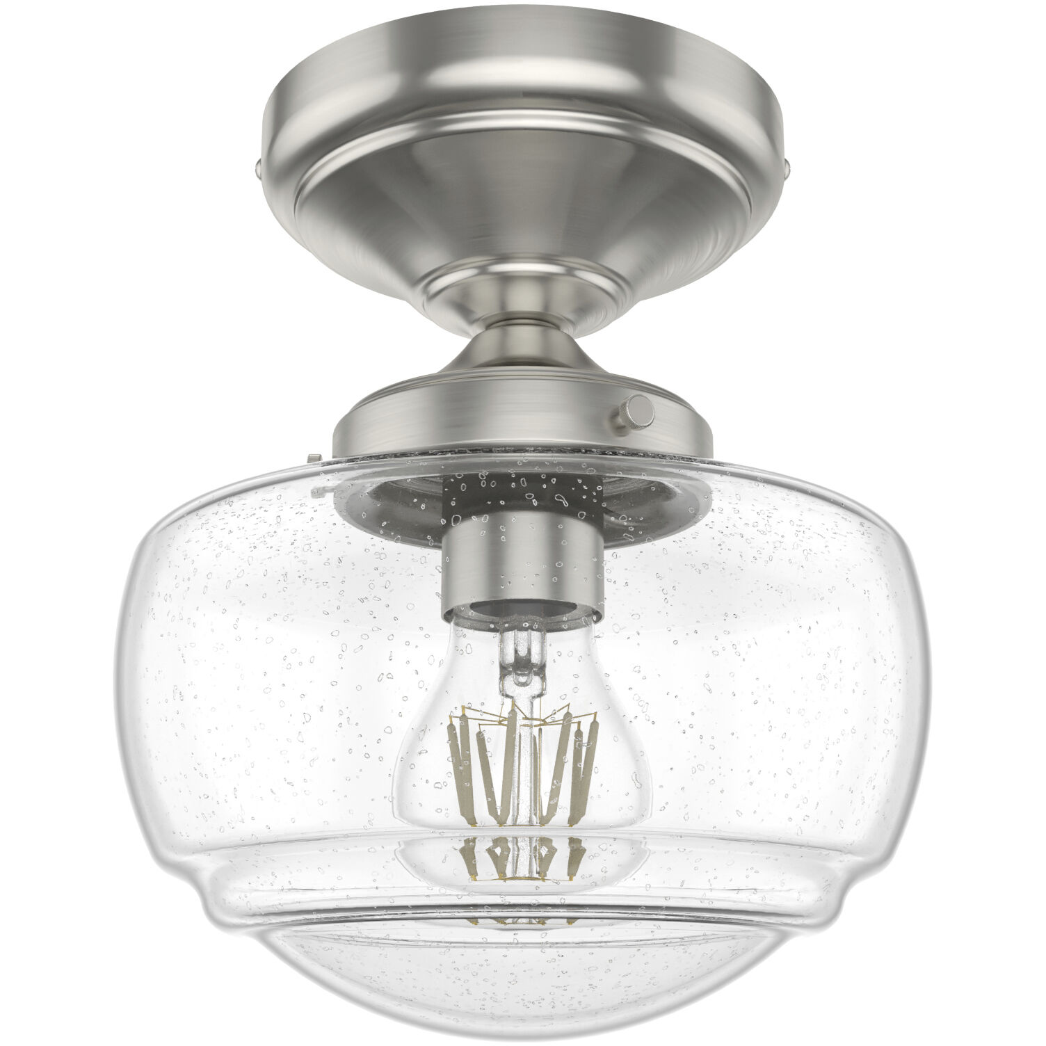 Saddle Creek 1 Light 7 inch Brushed Nickel Semi Flush Mount Ceiling Light