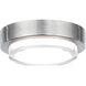 Kind LED 8 inch Stainless Steel Flush Mount Ceiling Light in 3500K