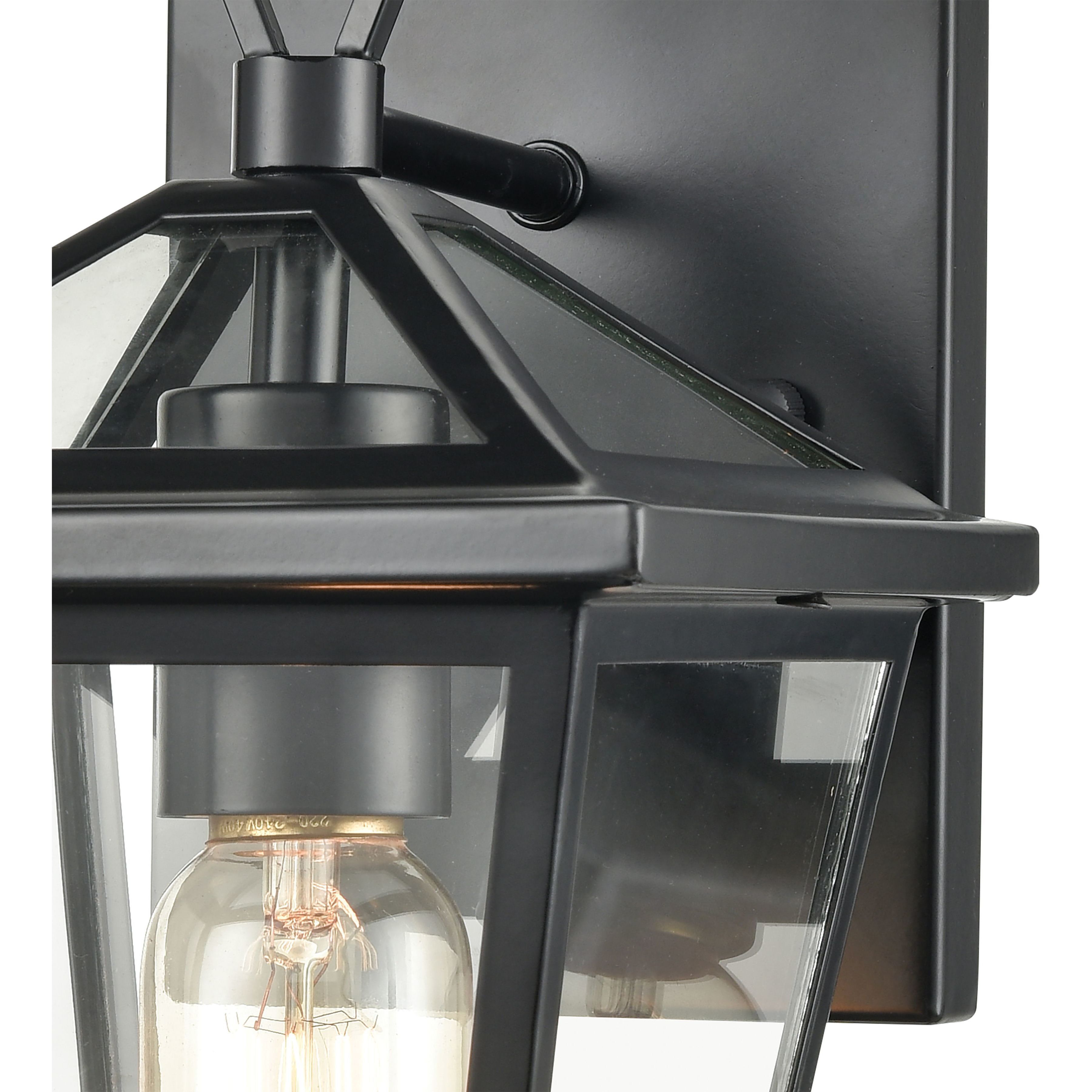 Main Street 1 Light 10 inch Black Outdoor Wall Sconce
