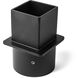 Square to Round 4.9 inch Coastal Burnished Steel Outdoor Post Adapter - Open Box