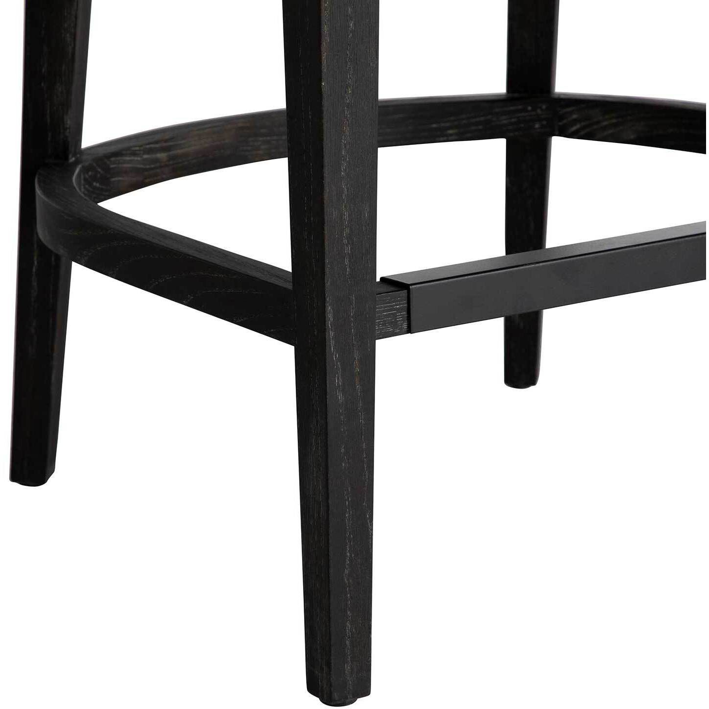 Douglas 30 inch Cerused Ash / Ivory Beige Bar Counter Stool