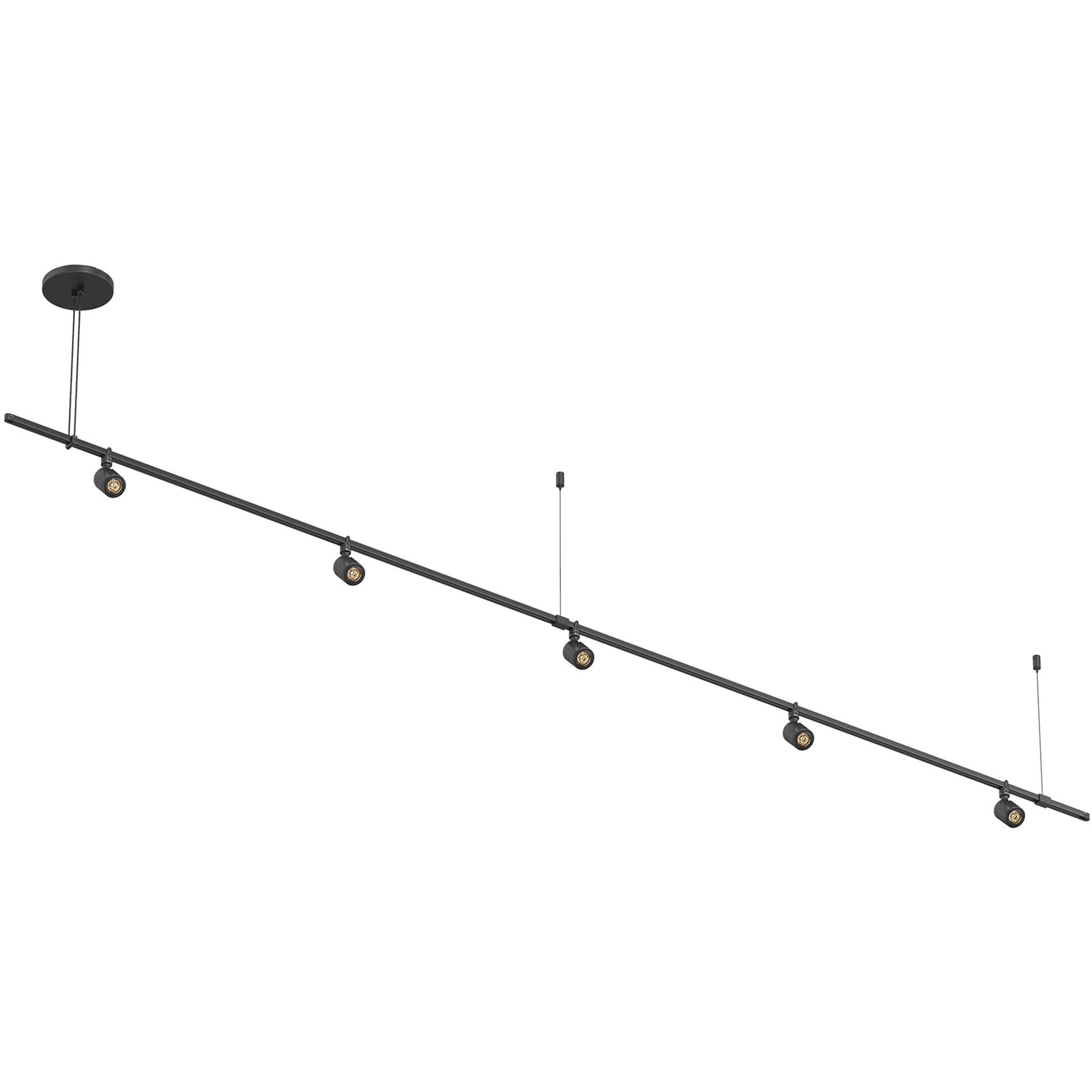 Suspenders LED 97 inch Satin Black Pendant Ceiling Light