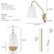 Valley Park 1 Light 6 inch Alturas Gold Pin Up Sconce Wall Light, Large