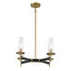 Baldwin Park 4 Light 18 inch Coal/Soft Brass Chandelier Ceiling Light