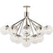 Silvarious 16 Light Polished Nickel Chandelier/Semi Flush Ceiling Light