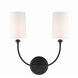 Sylvan Bath Wall Light in Black Forged