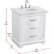 Knox 30 X 34 inch White Bathroom Vanity Cabinet