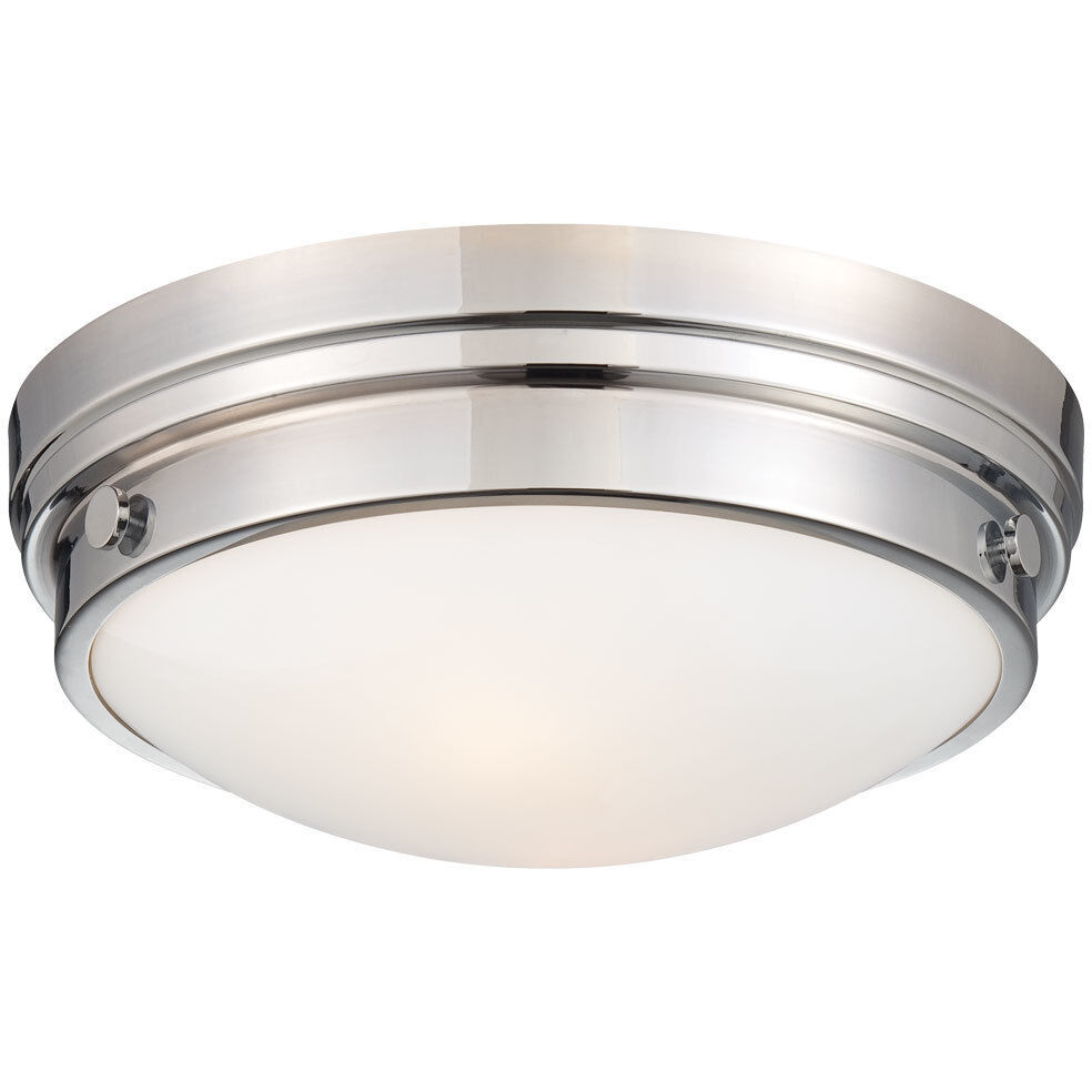 ML 2 Light 13 inch Chrome Flush Mount Ceiling Light