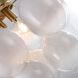 Globo LED 15.75 inch Brass Semi-Flush Mount Ceiling Light in Milky White