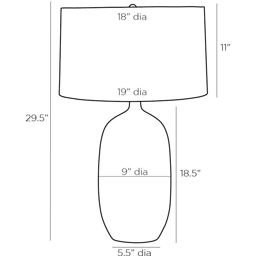 Jordyn 29.5 inch 150 watt Sand Dollar Lamp Portable Light