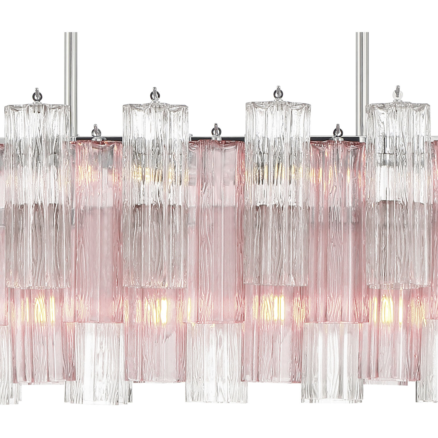 Addis 14 Light 51.75 inch Polished Chrome Linear Chandelier Ceiling Light in Spring
