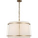 Carrier and Company Callaway LED 24.5 inch Hand-Rubbed Antique Brass Hanging Shade Ceiling Light, Large