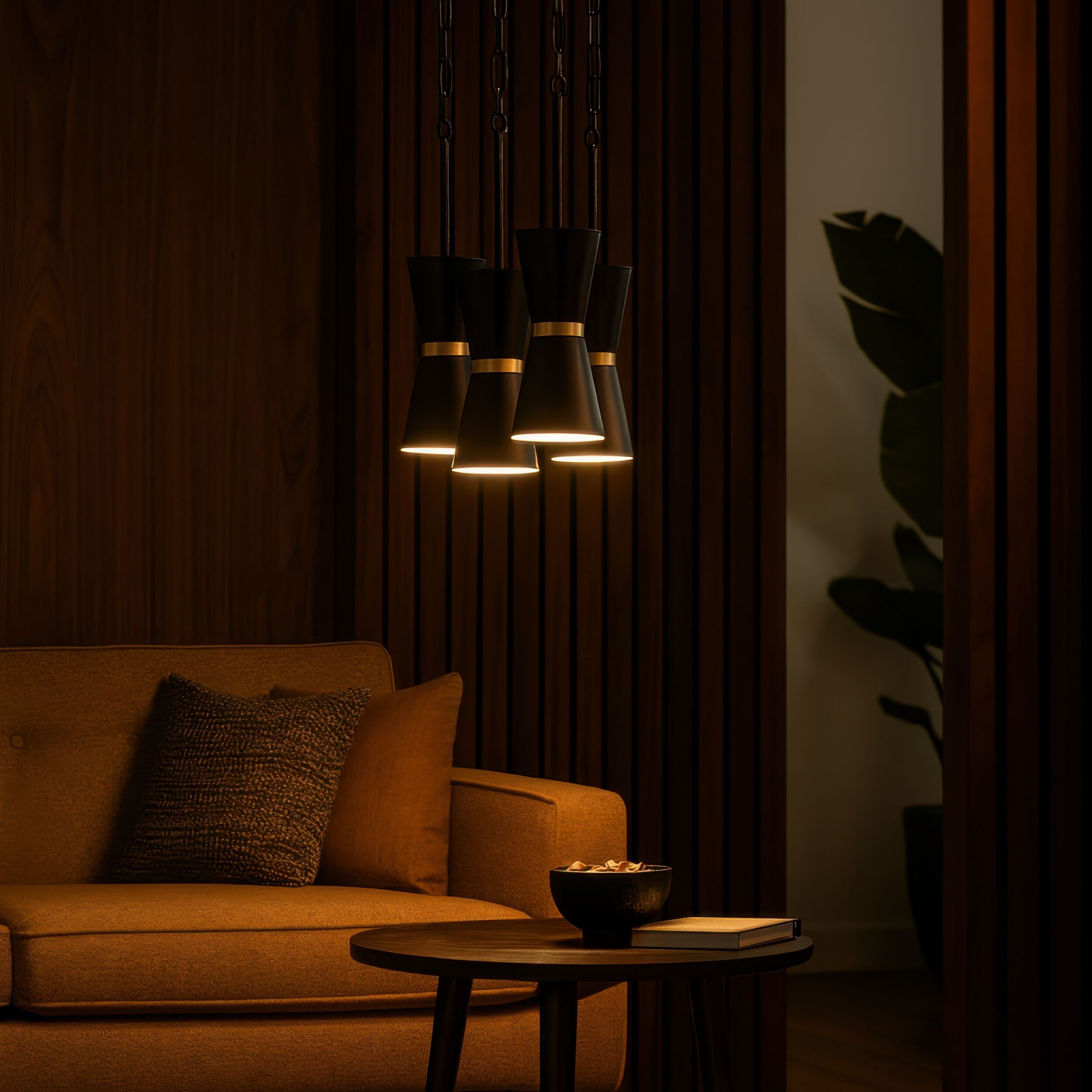 Mad Hatter 1 Light 5 inch Matte Black and French Gold Mini Pendant Ceiling Light