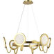 Sherlock 6 Light 32 inch Satin Brass Pendant Ceiling Light