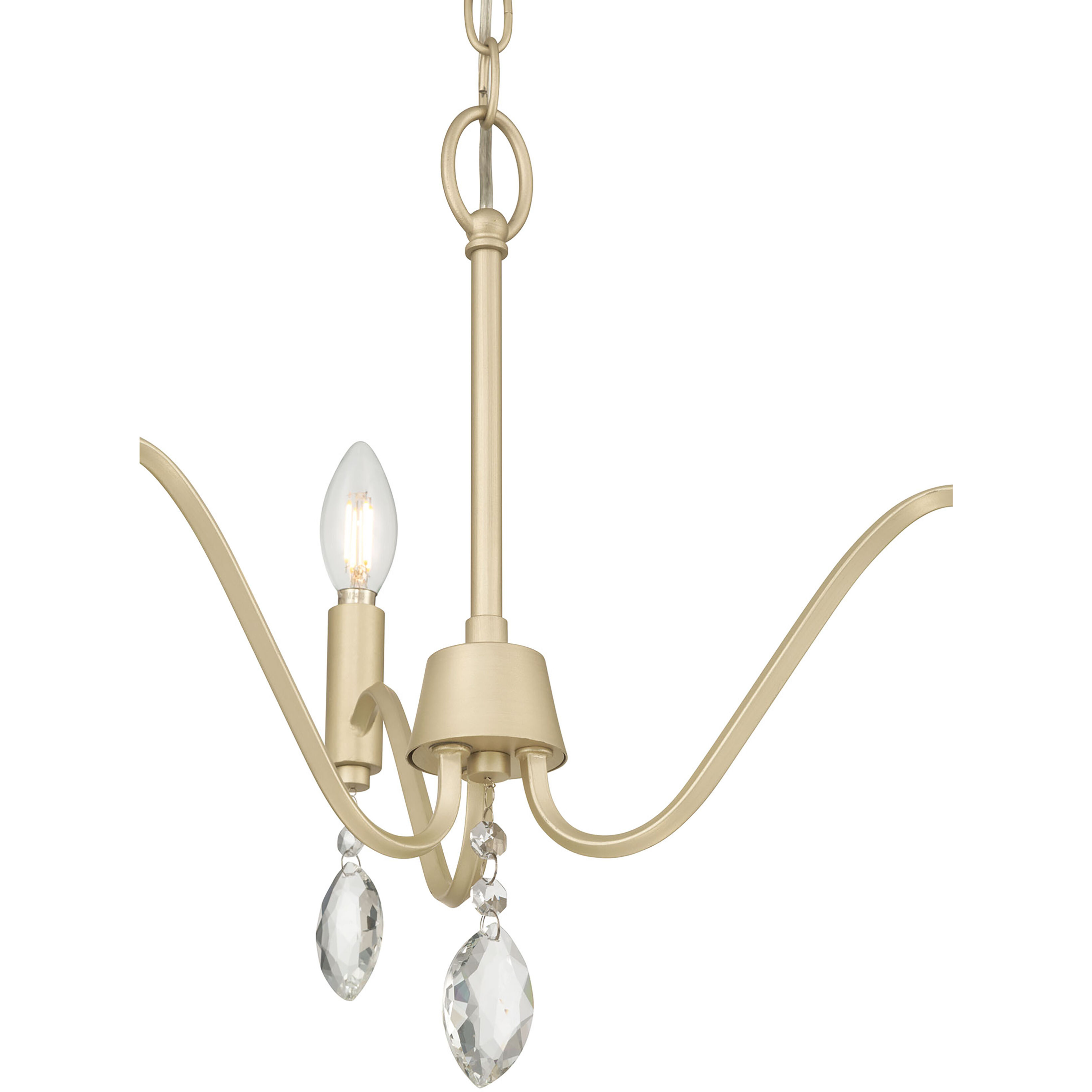 Aureline 3 Light 17.25 inch Aged Silver Chandelier Ceiling Light