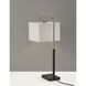 Flora 27 inch 60.00 watt Black and Brushed Steel Table Lamp Portable Light