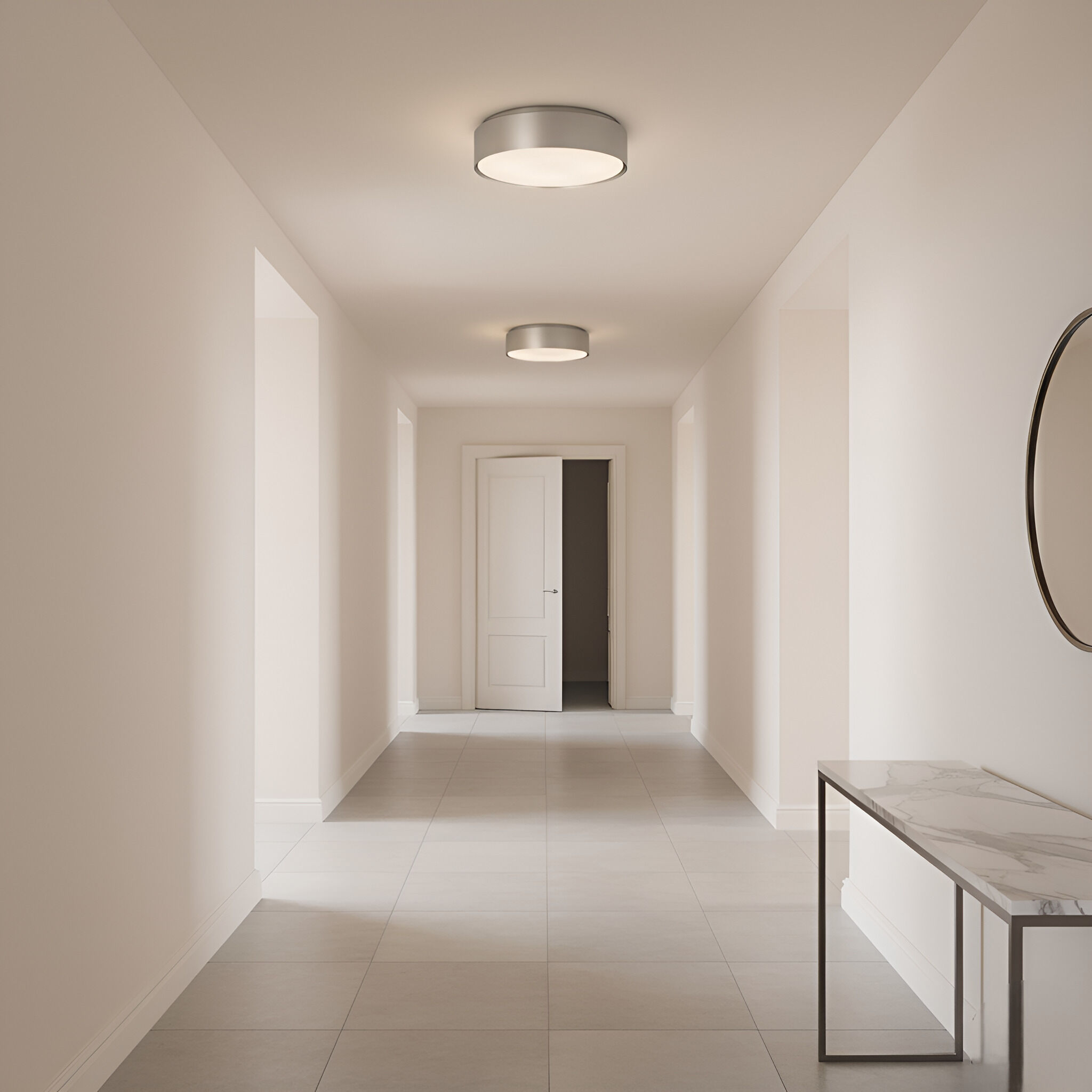 Drew & Jonathan Dartmore 3 Light 18 inch Brushed Nickel Flush Mount Ceiling Light, Large