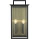 Kannon 2 Light 23 inch Black Outdoor Wall Sconce