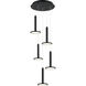 Extraterrestrial LED 15.75 inch Matte Black Pendant Ceiling Light