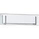Aurora 8 Light 24 inch Chrome Vanity Light Wall Light in White