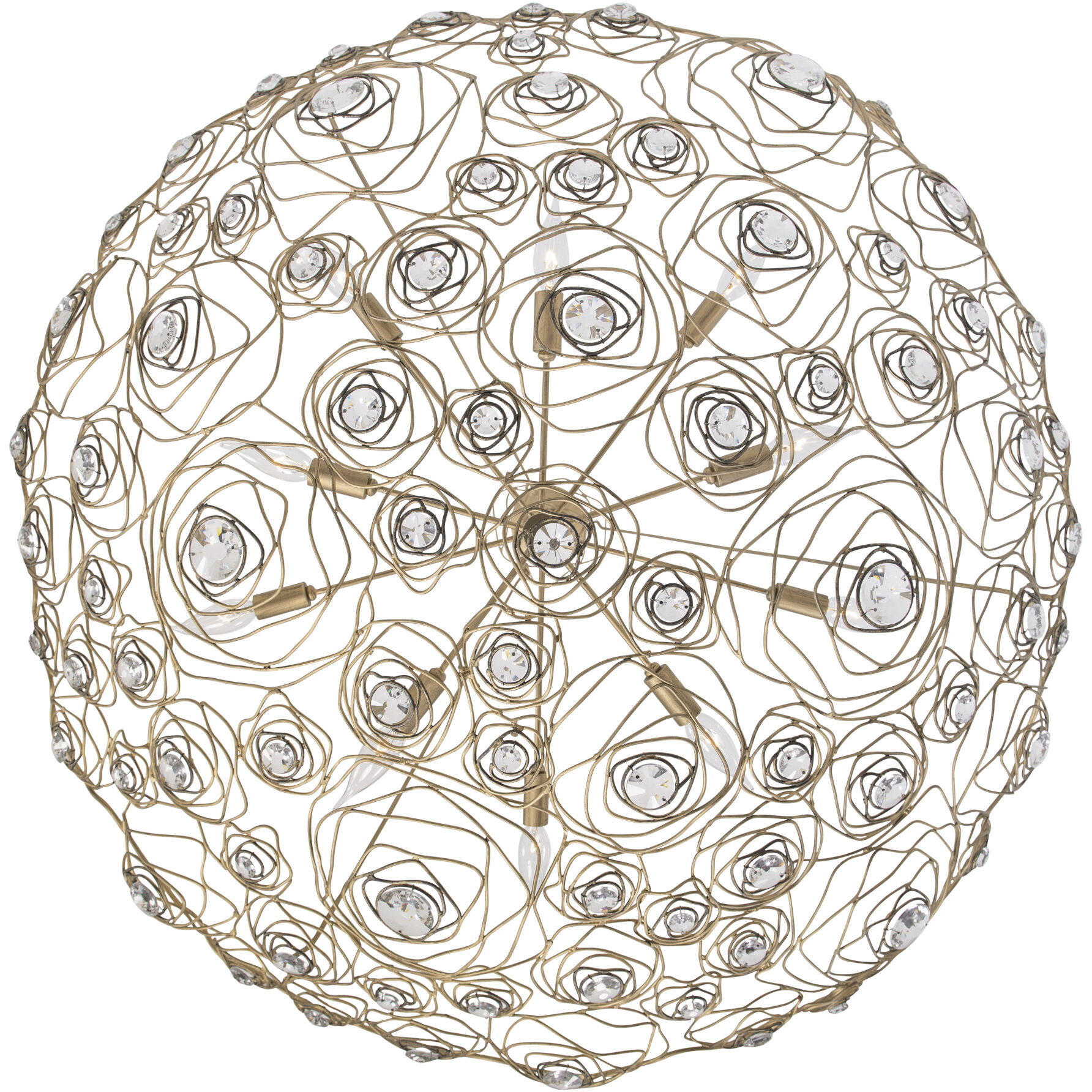 Ethereal Rose 10 Light 40 inch Havana Gold Ombre Pendant Ceiling Light