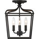 Laurel Estate 4 Light 10 inch Coal Semi Flush Ceiling Light