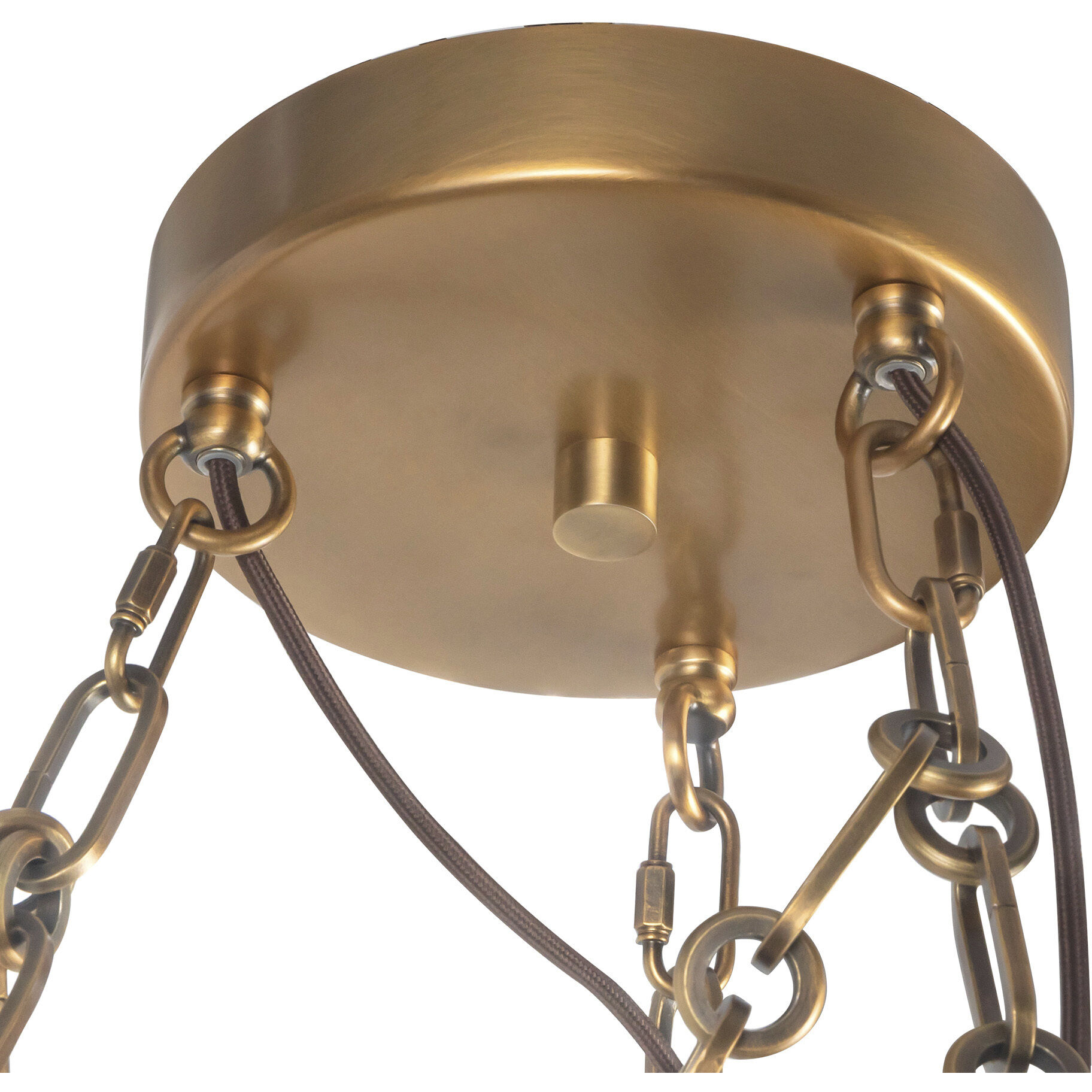 Cortez 37 inch Vintage Brass Chandelier Ceiling Light