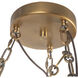 Cortez 37 inch Vintage Brass Chandelier Ceiling Light