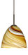 Sasha Ii 1 Light Bronze Pendant Ceiling Light in Incandescent, Honey Glass