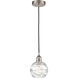 Edison Athens Deco Swirl LED 6 inch Brushed Satin Nickel Mini Pendant Ceiling Light