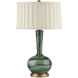 Lamartine 30.5 inch 150 watt Green and Antique Brass Table Lamp Portable Light