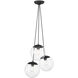 Auresa 3 Light 12 inch Coal Cluster Pendant Ceiling Light