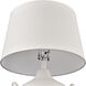 Oxford 25 inch 150 watt Gloss White with Matte White Table Lamp Portable Light