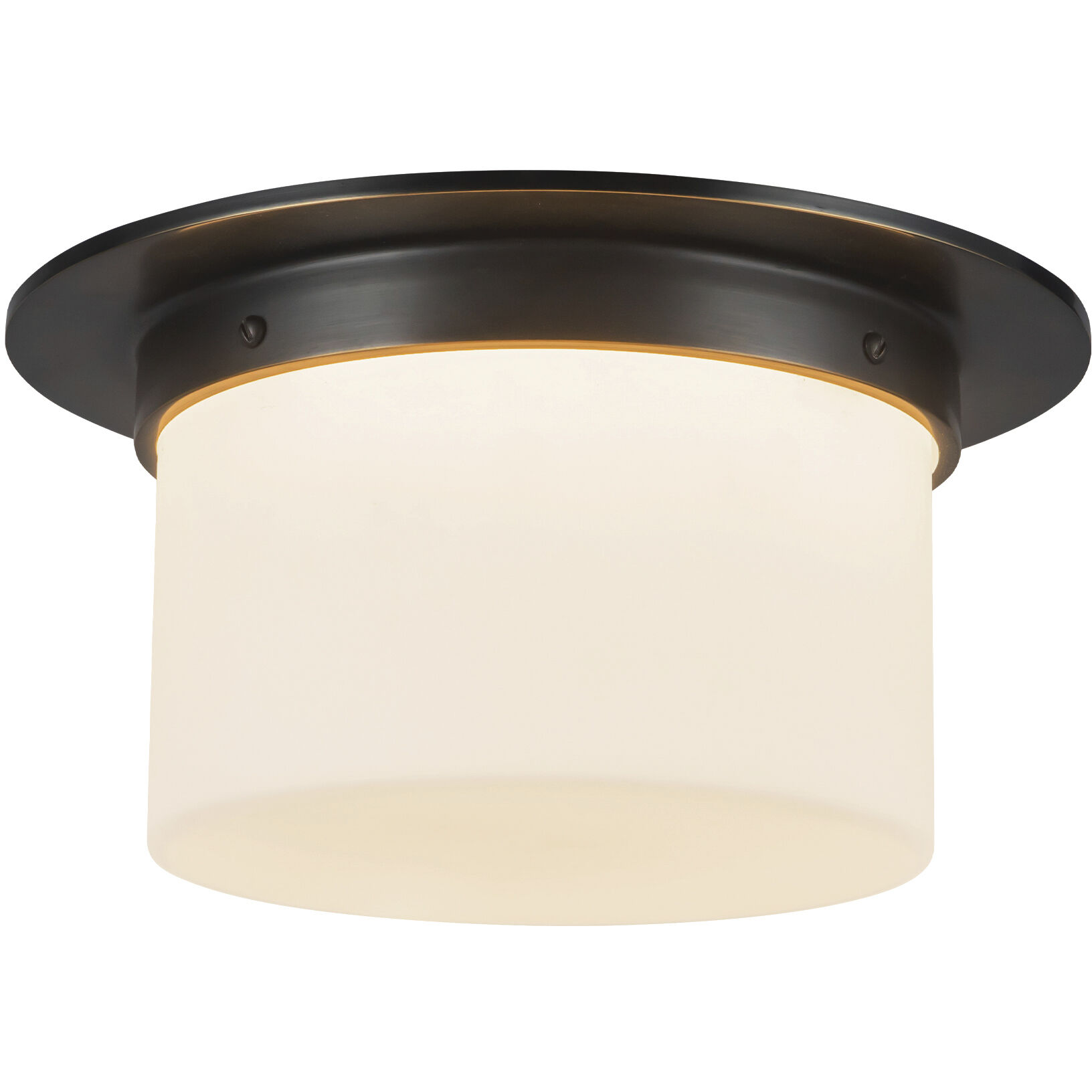 Mineral 2 Light 11.13 inch Urban Bronze and Matte Opal Glass Flush Mount Ceiling Light in Opal Glass Shade