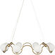 Equilibrium 8 Light 38.75 inch Antique Brass Chandelier Ceiling Light