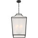 Velena 4 Light 16 inch Dark Matte Black Pendant Ceiling Light