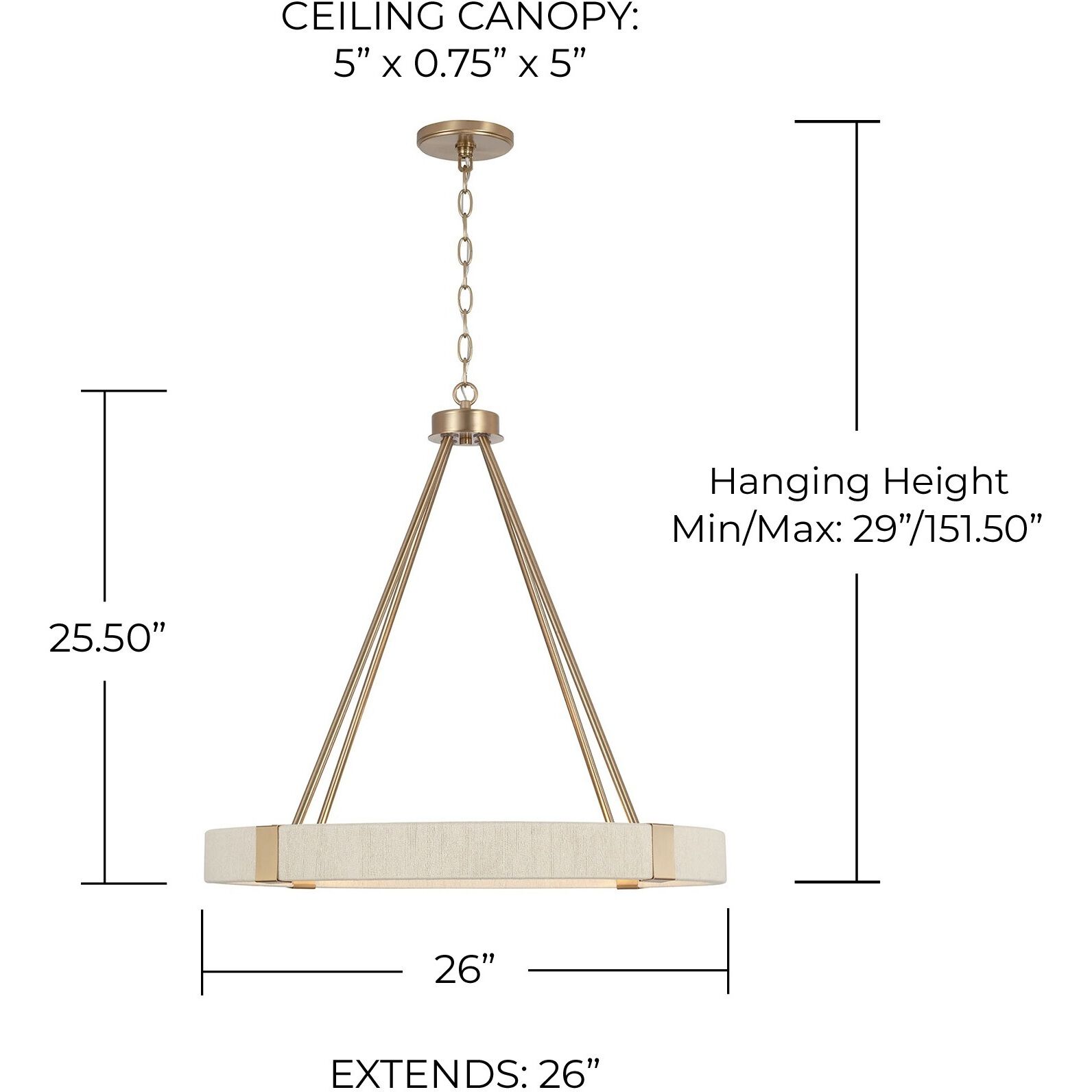 Delaney 4 Light 26 inch Matte Brass Chandelier Ceiling Light