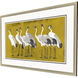 Song of the Crane Yellow and Black and Multi and White Framed Art