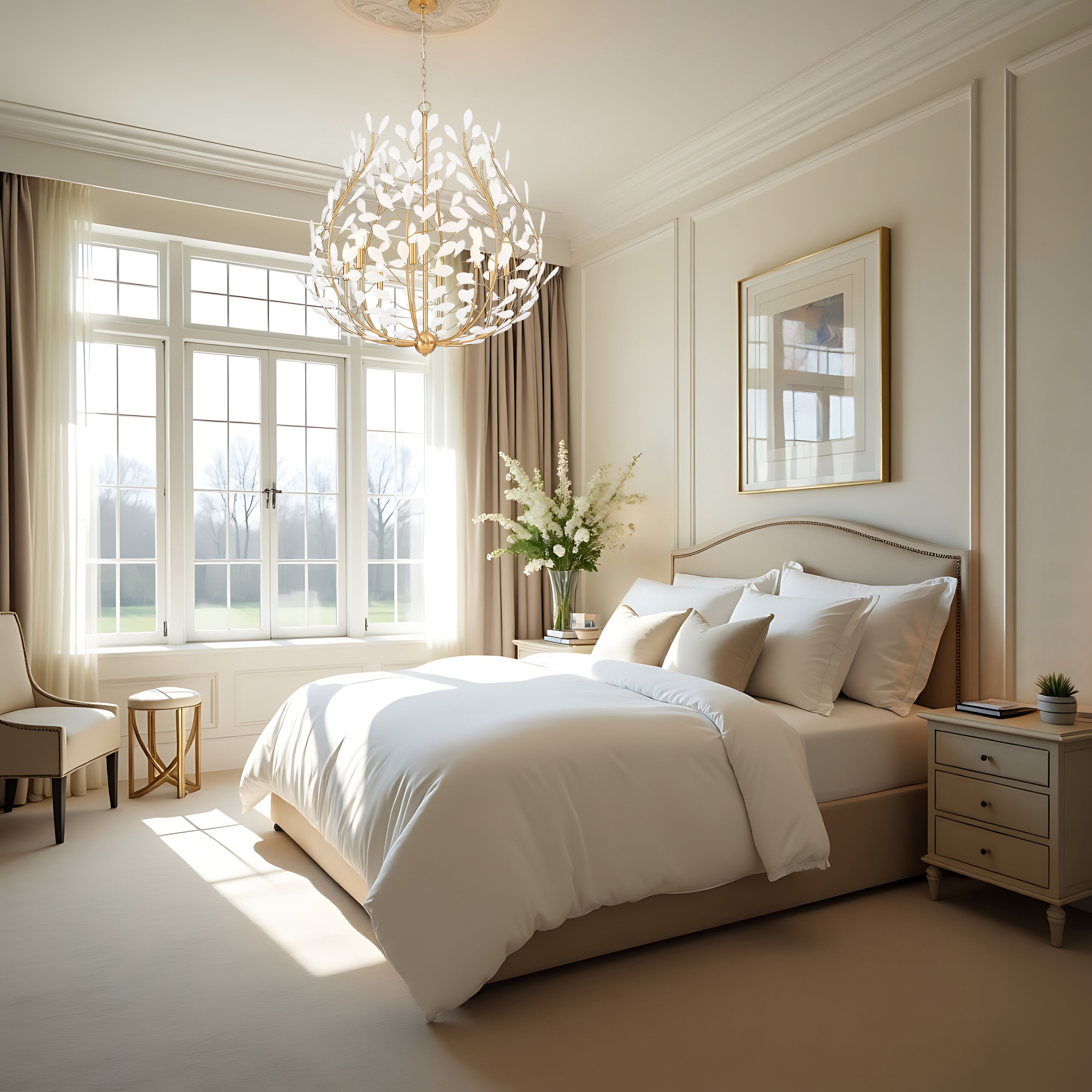 Claudine 8 Light 38 inch Modern Gold Chandelier Ceiling Light